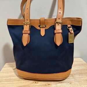 Dooney & Bourke Vintage Navy Canvas Tote